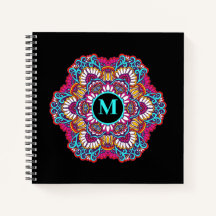 Elegant Multi-Colour Mandala Flourish Monogram