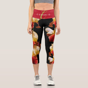 Elegant Multi-Coloured Bearded Iris Germanica Capri Leggings