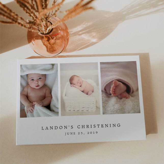 Elegant Multi Photo Christening or Baptism Guest Book (Creator Uploaded)