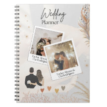 Elegant Multi-Photo Wedding Planner Notebook