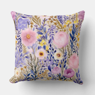 Elegant Multicolored Floral and Botanicals Cushion