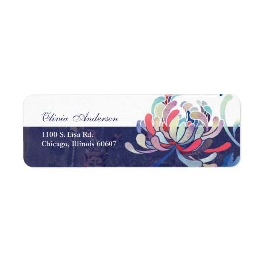 Elegant Mum Flower Simple Address Labels
