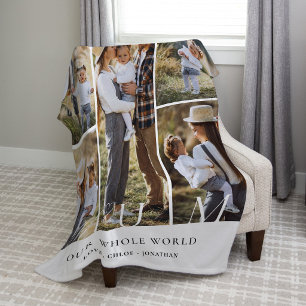 Elegant Mum Photo Collage Mothers Day keepsake Fleece Blanket