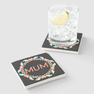 Elegant Mum Stone Coaster