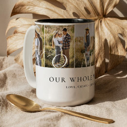 Elegant Mummy Photo Collage Mothers Day keepsake Two-Tone Coffee Mug