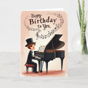 Elegant Music Birthday Card