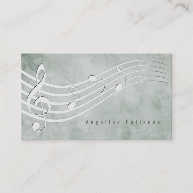 elegant music melody design business card (Front)