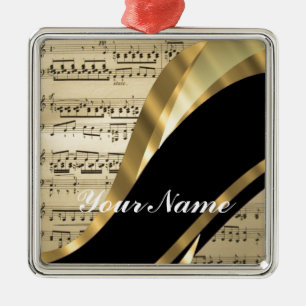 Elegant music sheet metal tree decoration