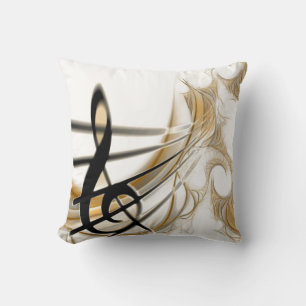 Elegant Musical Note Ceramic Cushion