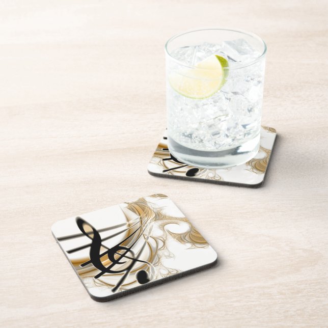 Elegant Musical Note Coaster (Right Side)