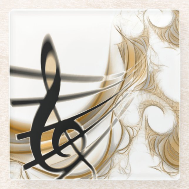 Elegant Musical Note coaster (Front)