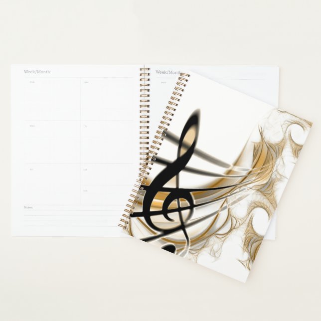 Elegant Musical Note Planner (Display)