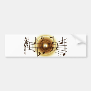 Elegant Musical Notes Bumper Sticker