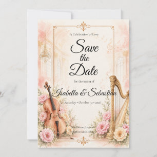 Elegant Musical Wedding Wedding Save The Date