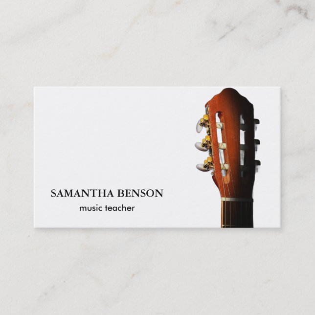 Elegant Musician  Business Card (Front)