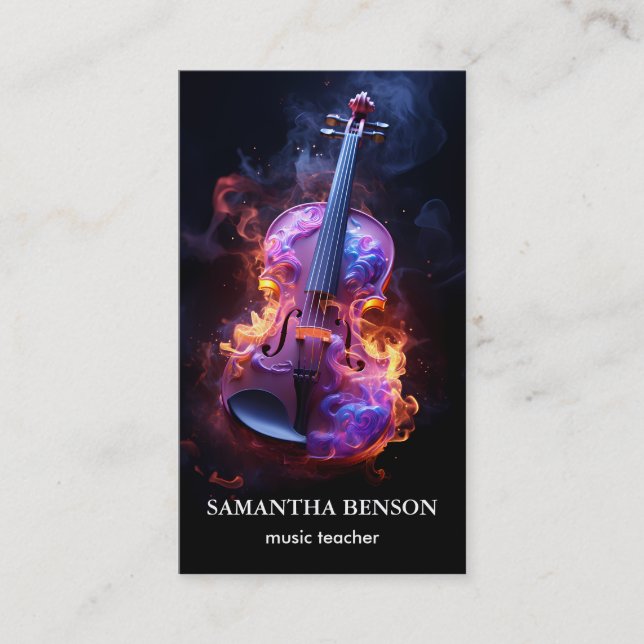 Elegant Musician  Business Card (Front)
