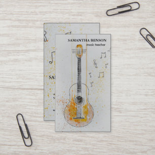 Elegant Musician Business card with Music Note