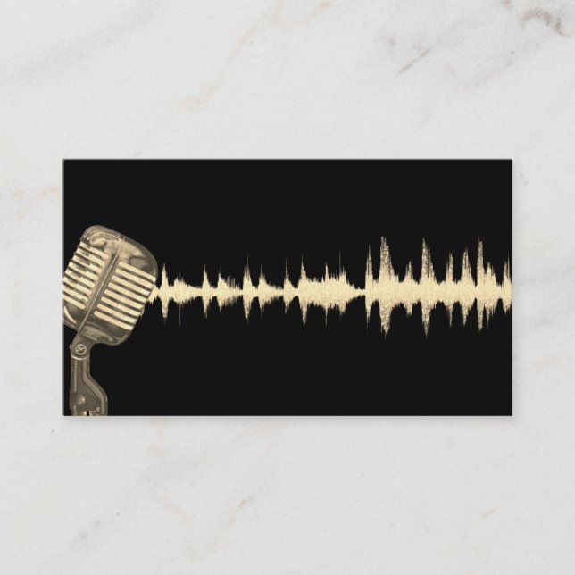 Elegant Musician Business card with Music Note (Front)