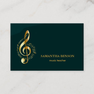 Elegant Musician Business card with Music Note