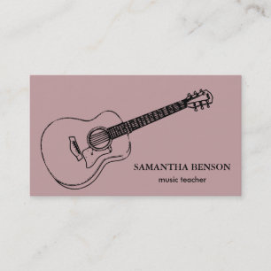 Elegant Musician Business card with Music Note