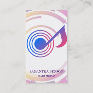 Elegant Musician Business card with Music Note