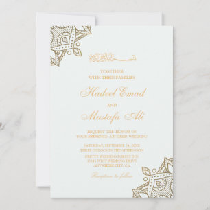 Elegant muslim wedding invitations