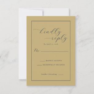 Elegant Mustard RSVP Card