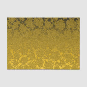 Elegant Mustard Yellow Black Modern Tissue Paper