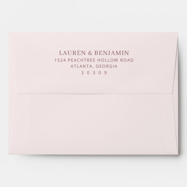 Elegant Muted Brown Typographic Envelope (Back (Top Flap))