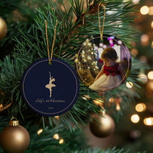 Elegant My First Christmas Personalized ornament