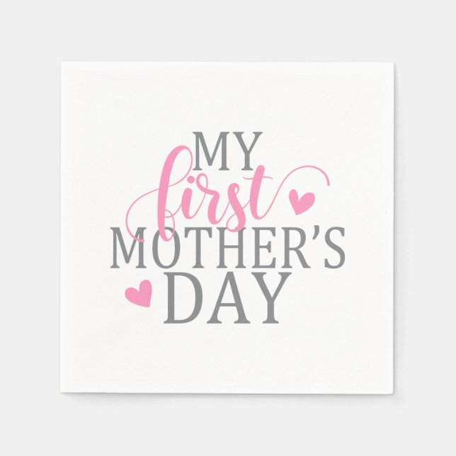 Elegant My First Mother's Day | Paper Napkin (Front)