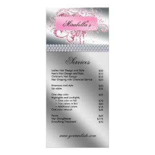 Elegant Nail Salon Makeup Artist Cosmetologist Rack Card