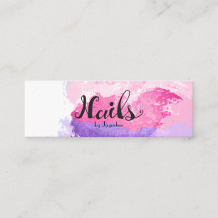 Elegant Nail Technician Mini Business Card