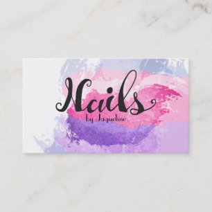 Elegant Nail Technician Referral Card