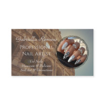 Elegant Nails Business Card – Editable & Professio