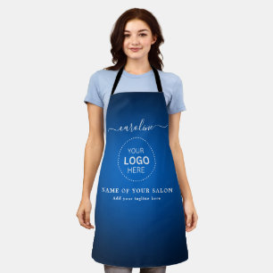 Elegant Name and Logo hair salon apron