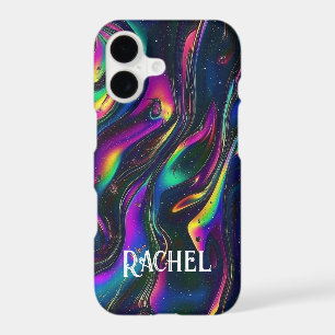 Elegant Name Bold Iridescent Abstract Galactic
