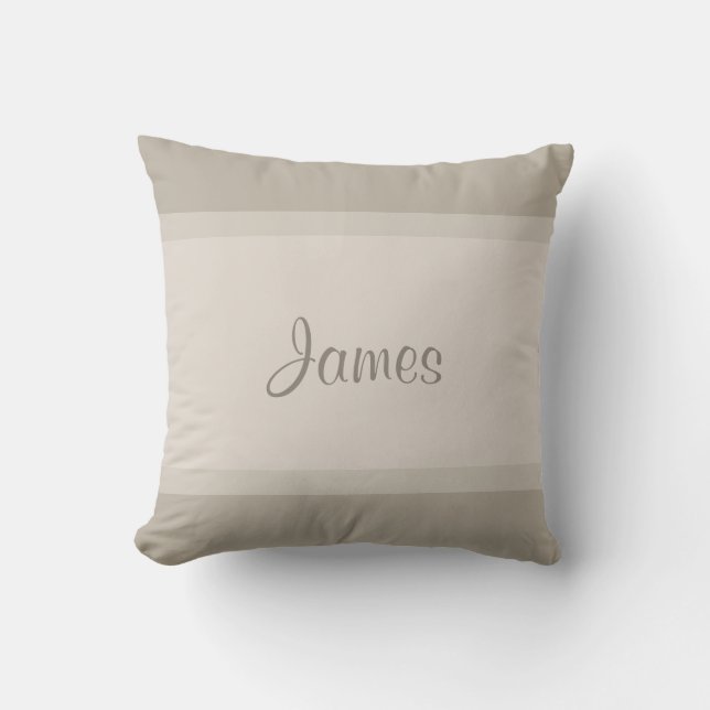 Elegant Name Handwritten Script Font Text Modern Cushion (Front)