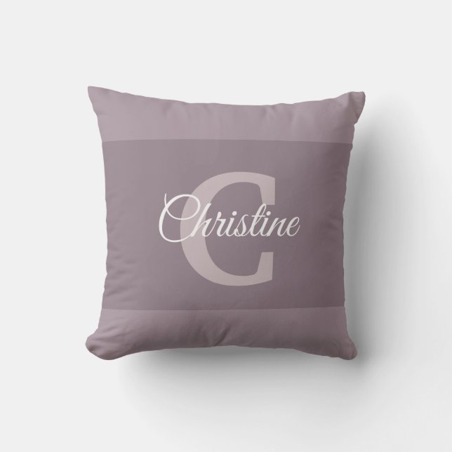 Elegant Name Monogram Initial Letter C Hand Script Cushion (Front)