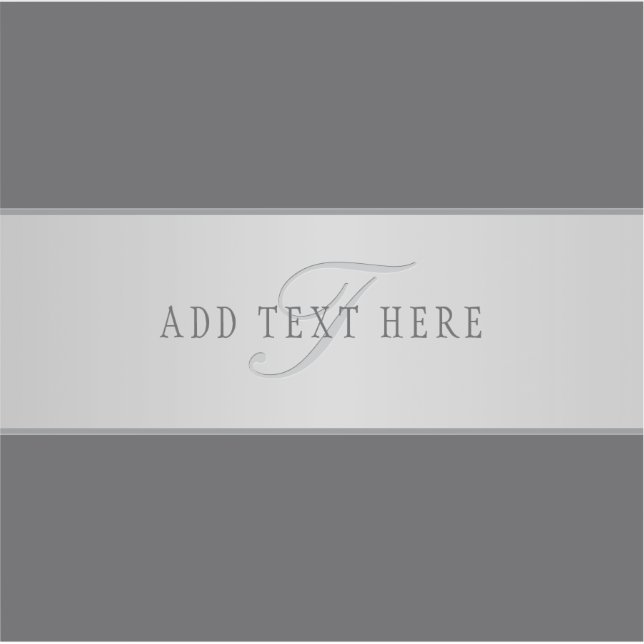 Elegant Name & Monogram Lettering (or other text) (Front)