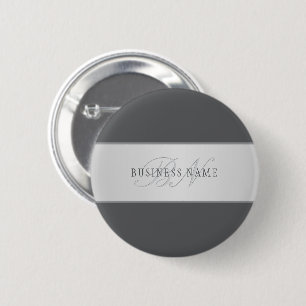 Elegant Name & Monogram Lettering (or other text) 6 Cm Round Badge