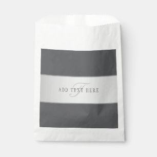 Elegant Name & Monogram Lettering (or other text) Favour Bag
