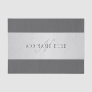 Elegant Name & Monogram Lettering (or other text) Tissue Paper