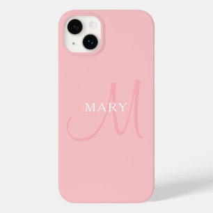 Elegant Name Monogram   Light Pink Case-Mate iPhone 14 Plus Case
