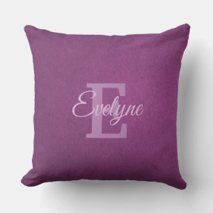 Elegant Name Monogram Template Initial E Script Cushion