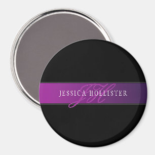 Elegant Name & Monogrammed Initial/s Magnet