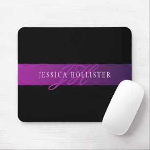 Elegant Name & Monogrammed Initial/s Mouse Pad