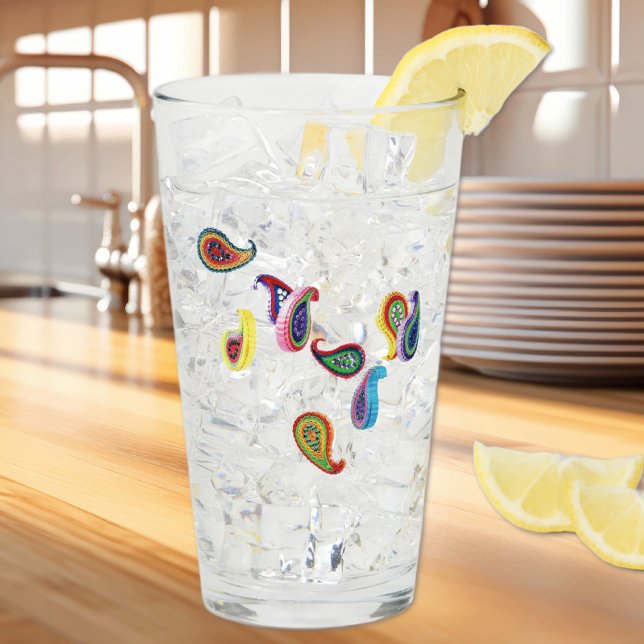 Elegant Name, Paper Quilled Paisleys 16oz Pint Glass (Creator Uploaded)