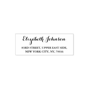Elegant Name Return Address Create Make Design DIY Self-inking Stamp
