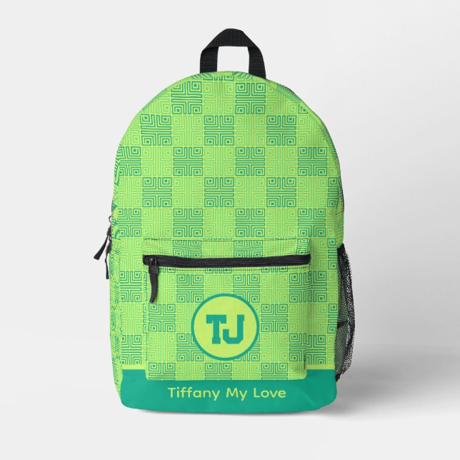 Elegant Name Sport Backpack For Travel (Front)